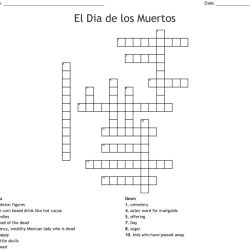 Dia de los muertos crossword