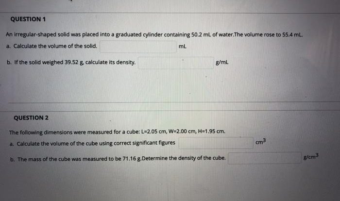 Graduated cylinder measurement cylinders volume proprofs poured which