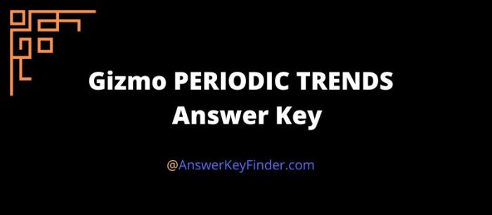 Student exploration periodic trends gizmo answer key