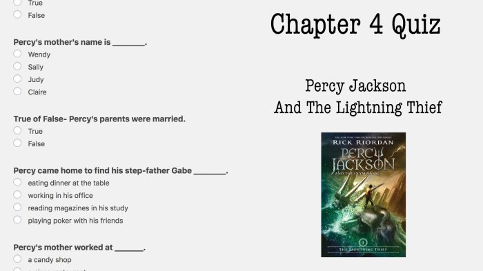 Percy jackson and the lightning thief chapter 4