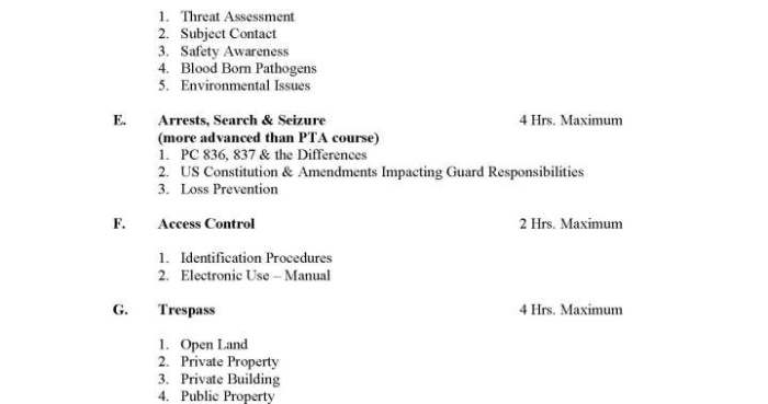 Armed security guard test questions and answers pdf