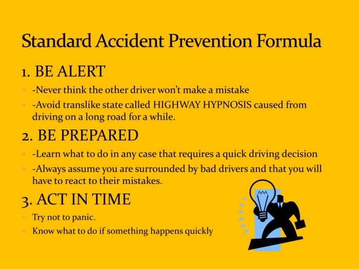 What is the standard accident prevention formula