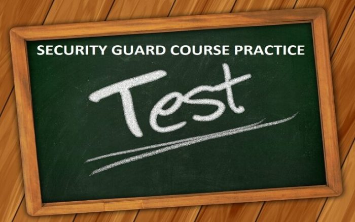 Armed security guard test questions and answers pdf